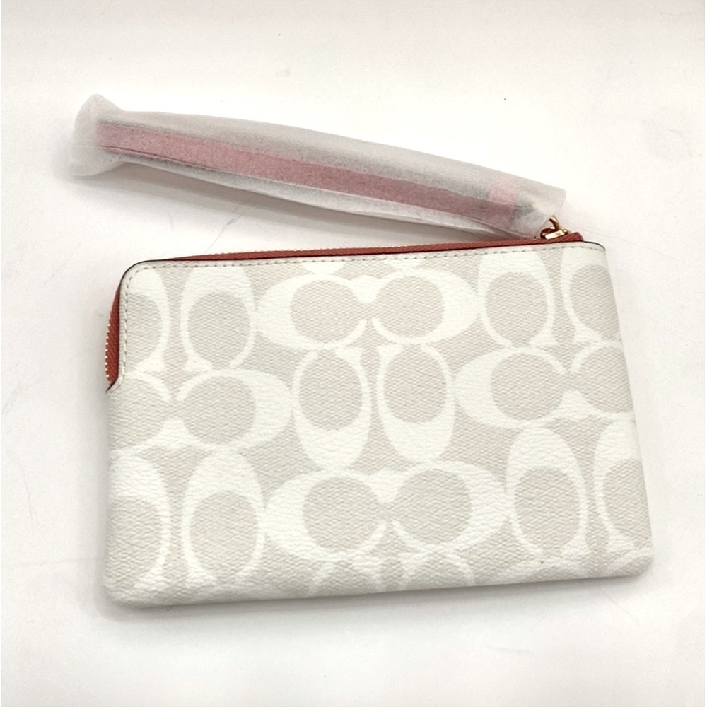 Coach Signature Canvas Wristlet with Butterfly Accent - Picture 10 of 11